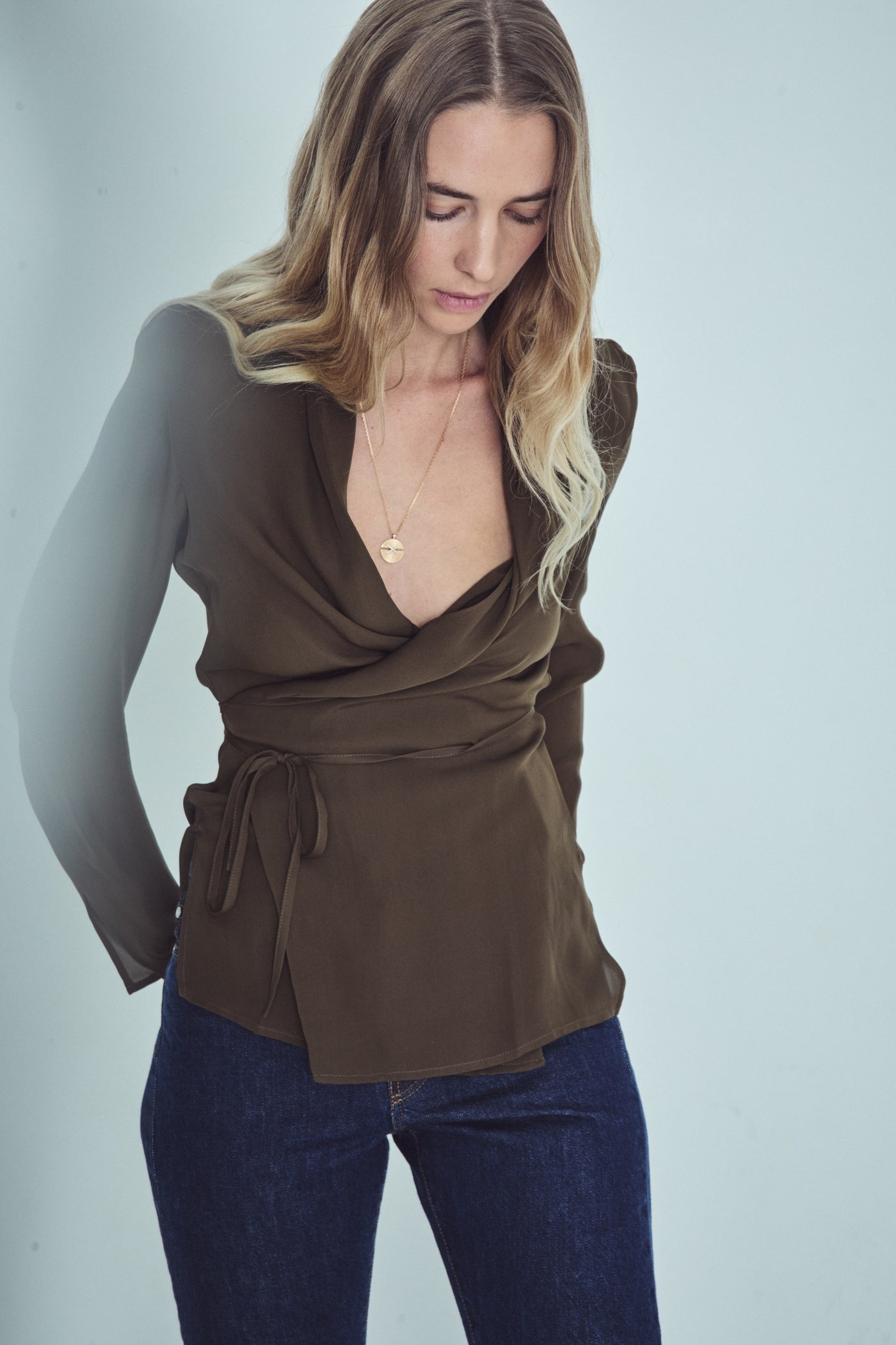 LA BLOUSE CACHE-COEUR 100% SOIE