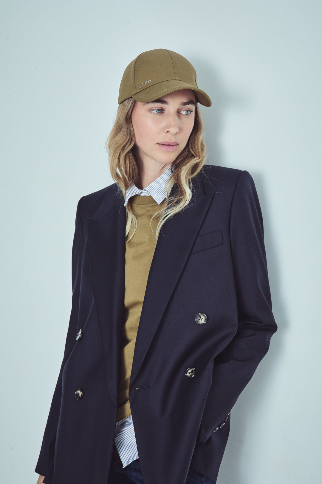 Très belle Veste pure laine Bleu Marine Rayée Italie 5 (Neu (gemäss Très belle Veste pure laine Bleu Marine Rayée Italie 5 (Neu (gemäss
