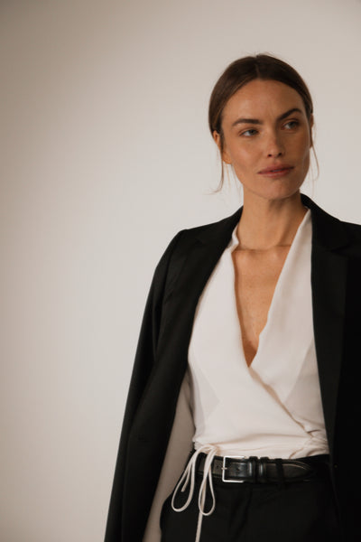 LA BLOUSE CACHE-COEUR 100% SOIE