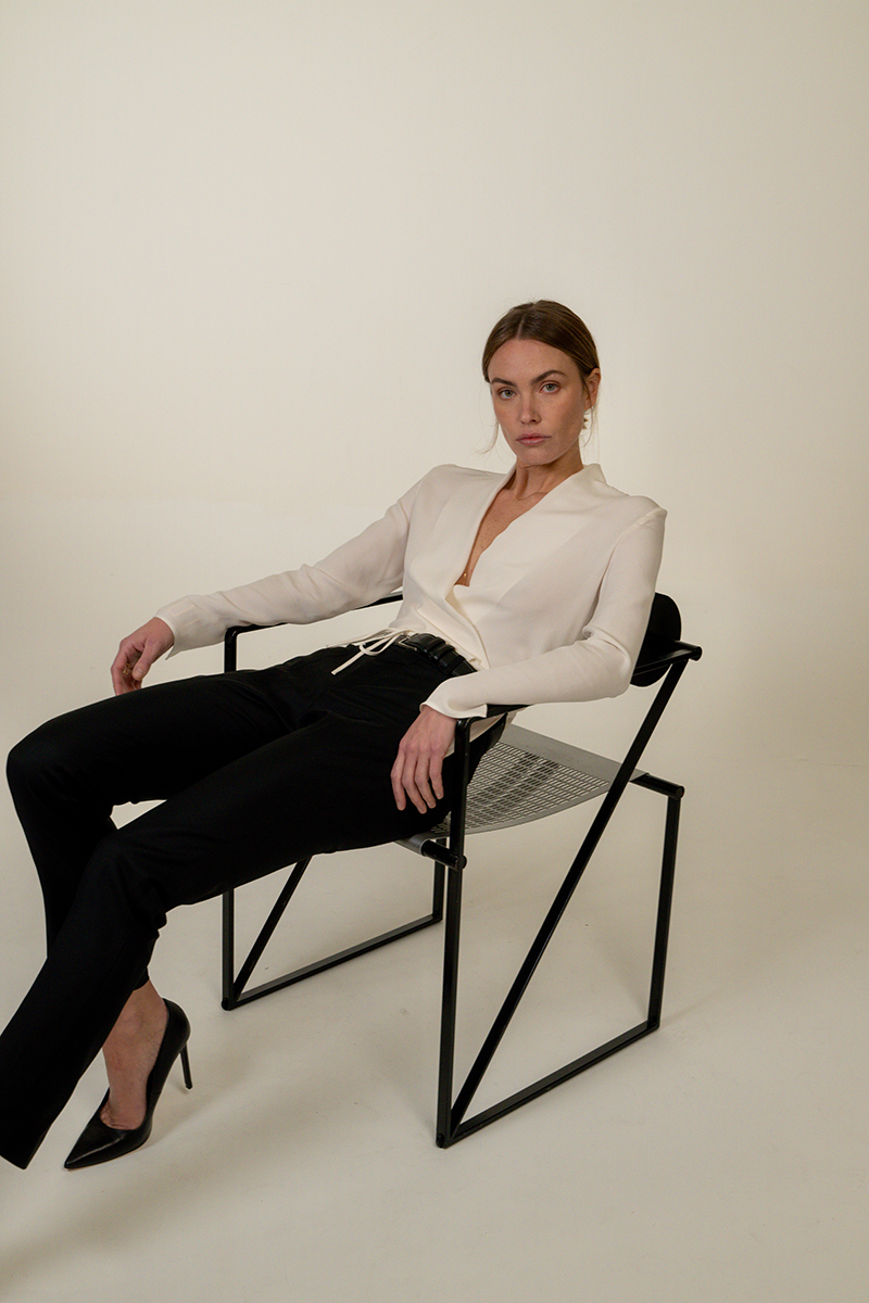 LA BLOUSE CACHE-COEUR 100% SOIE