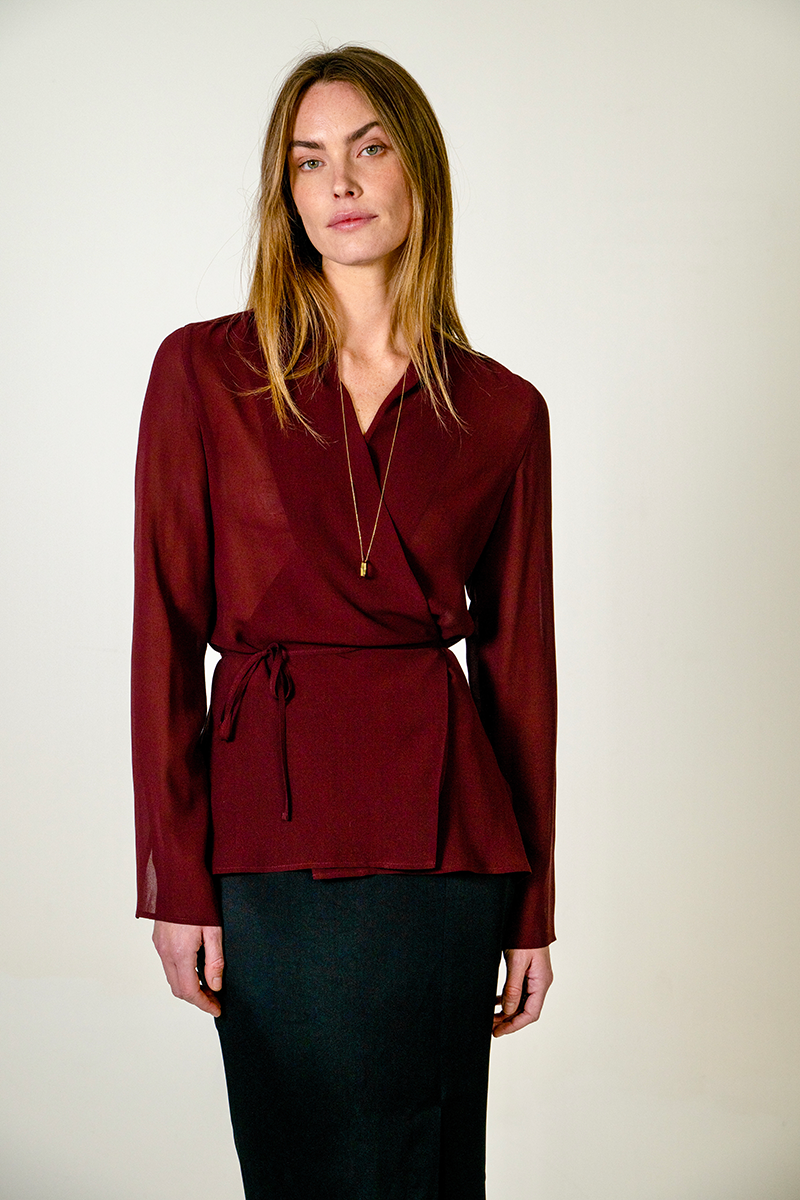 LA BLOUSE CACHE-COEUR 100% SOIE