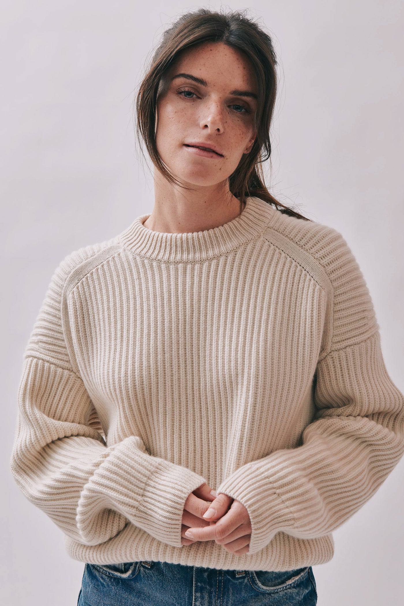 LE PULL COL ROND 100% CACHEMIRE